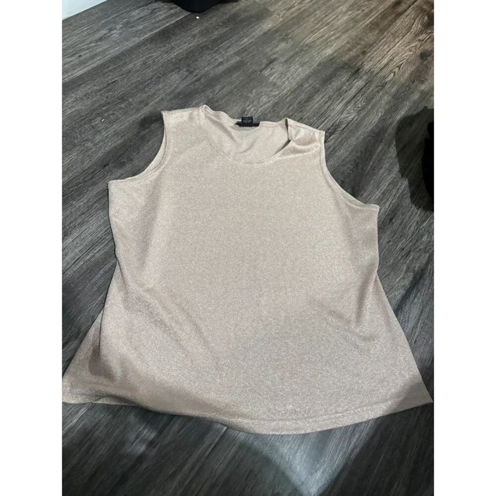 Notations sleeveless shiny sparkly shirt